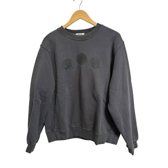 Madhappy unisex‎ black fleece crewneck pullover size Medium - Picture 1 of 5